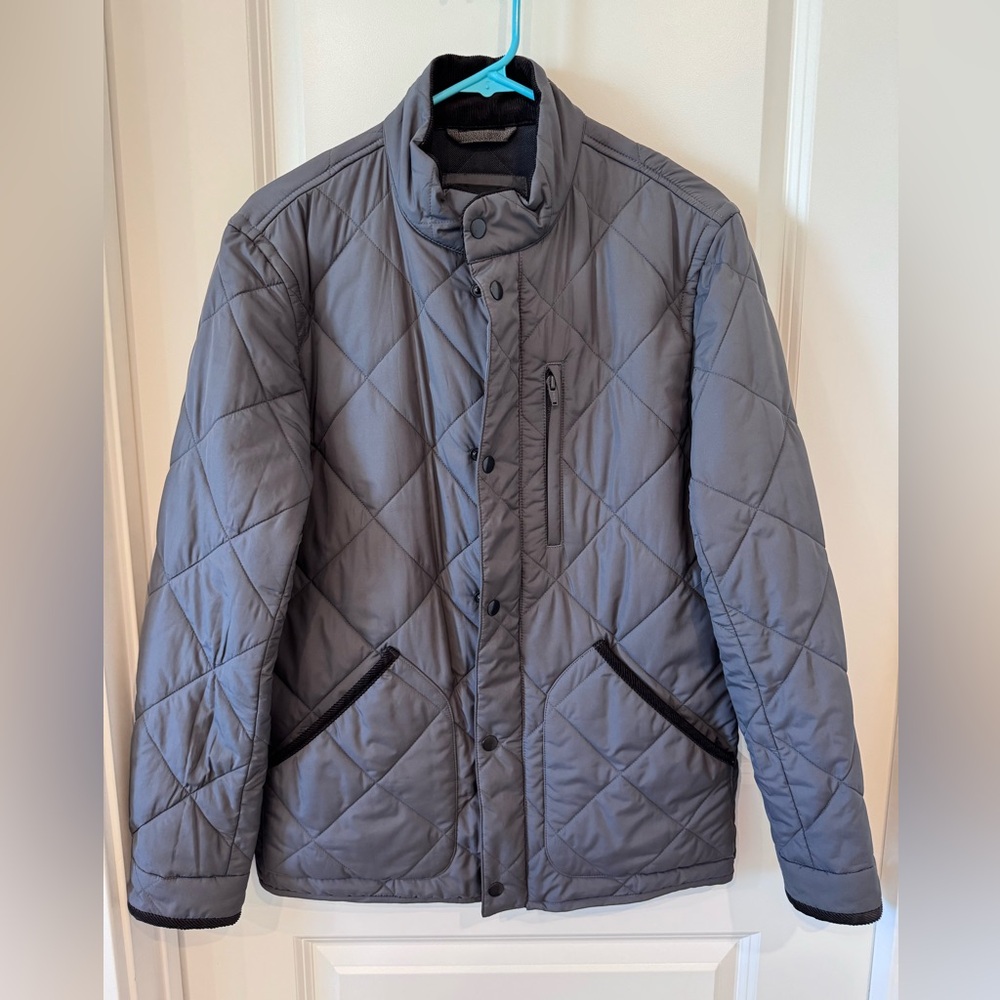J. Crew Men's Sussex Quilted Charcoal Jacket